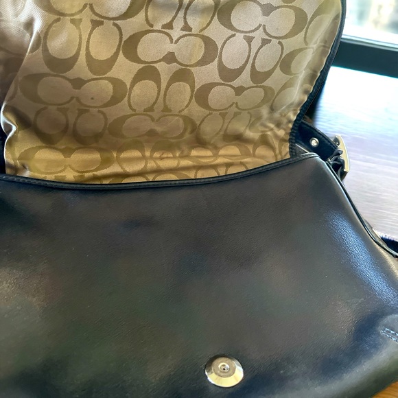 COACH CROSSBODY LEATHER BAG Black - Picture 2 of 8